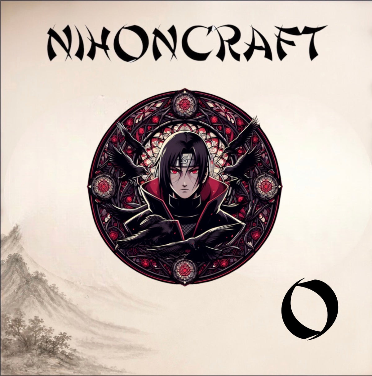 Naruto Anime-Schlüsselanhänger mit Itachi Uchiha und buntem Buntglas-Motiv