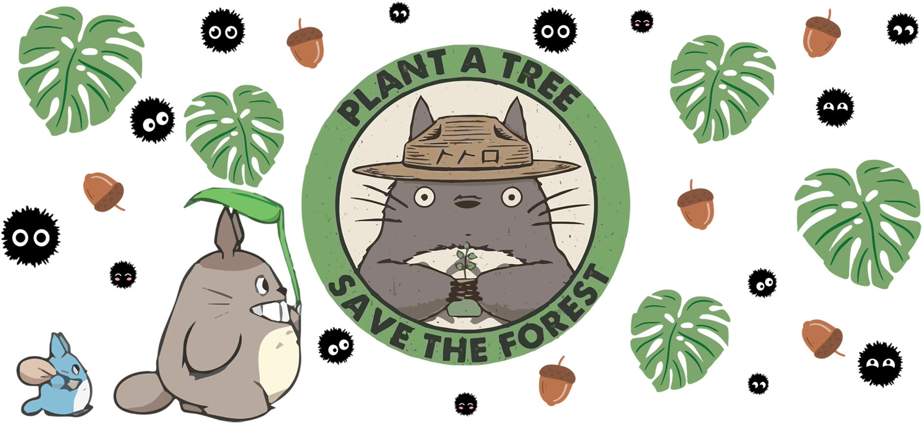 Trinkglas mit Bambus Deckel und Glasstrohhalm | Anime Trinkglas | Totoro  Glas | Mein Nachbar Totoro | Ghibli | Trinkbecher | 560ml | 18 uz