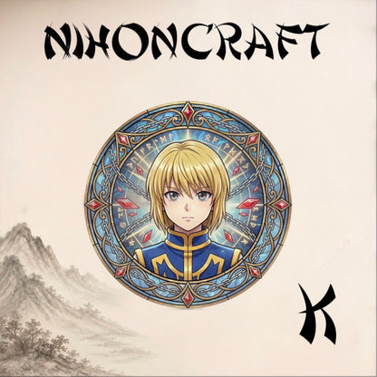 Hunter x Hunter Anime-Schlüsselanhänger mit Kurapika und buntem Buntglas-Motiv