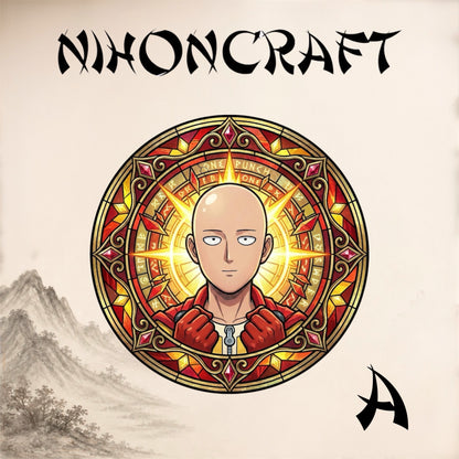 One Punch Man Anime-Schlüsselanhänger mit Saitama und buntem Buntglas-Motiv