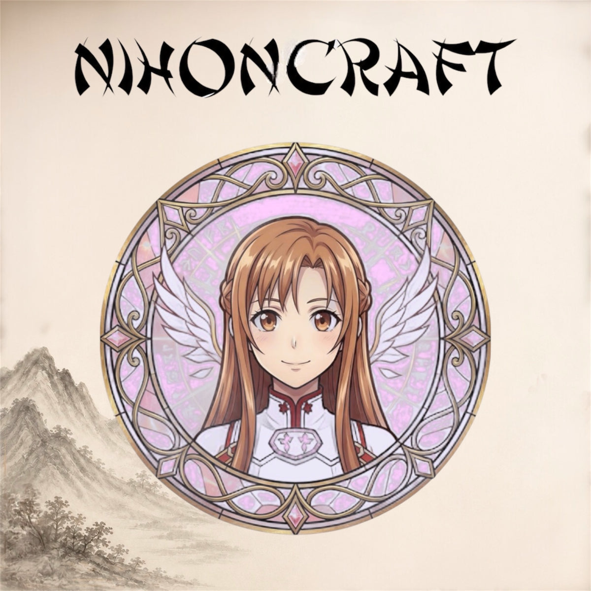 Sword Art Online Anime-Schlüsselanhänger mit Saber und buntem Buntglas-Motiv