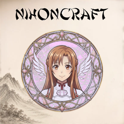 Sword Art Online Anime-Schlüsselanhänger mit Saber und buntem Buntglas-Motiv