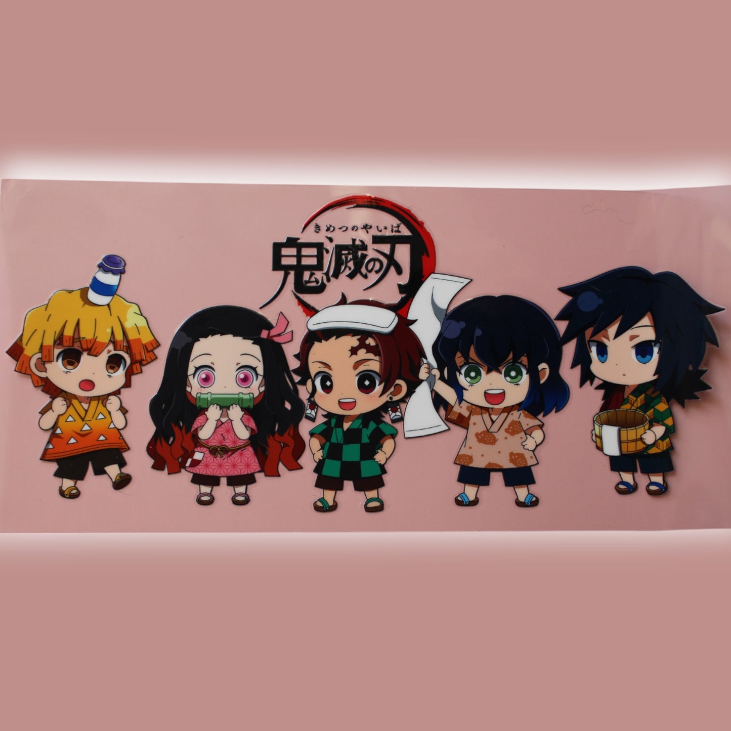 Trinkglas mit Bambus Deckel und Glasstrohhalm | Anime Trinkglas |  Demon Slayer Trinkglas | Trinkbecher | Nezuko| Tanjiro | 560ml | 18 uz.