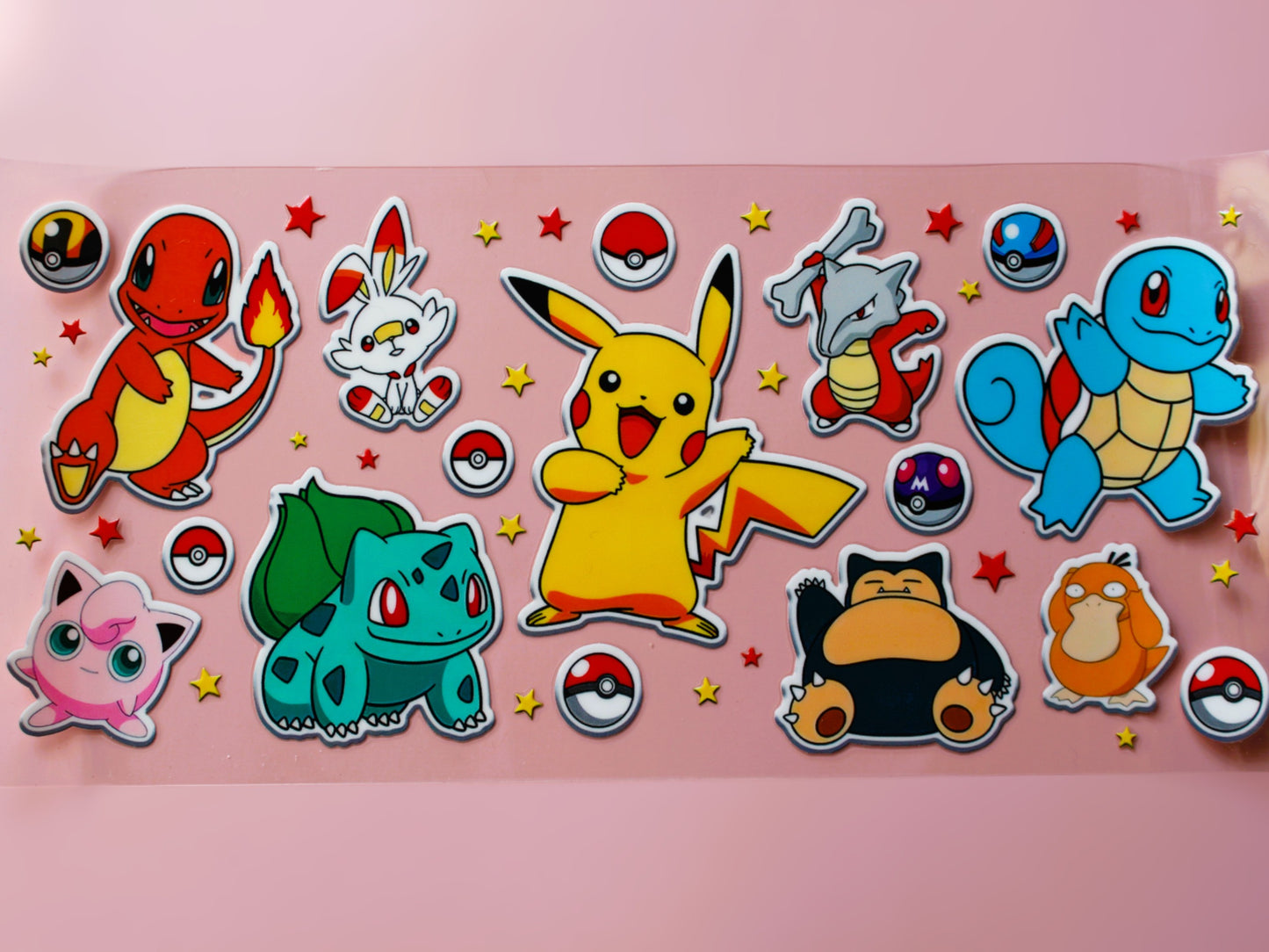 Trinkglas mit Bambus Deckel und Glasstrohhalm | Anime Trinkglas | Pokémon Trinkglas | Pikachu | Bisasam| Glumanda| Pokémon | 560ml | 18 uz.