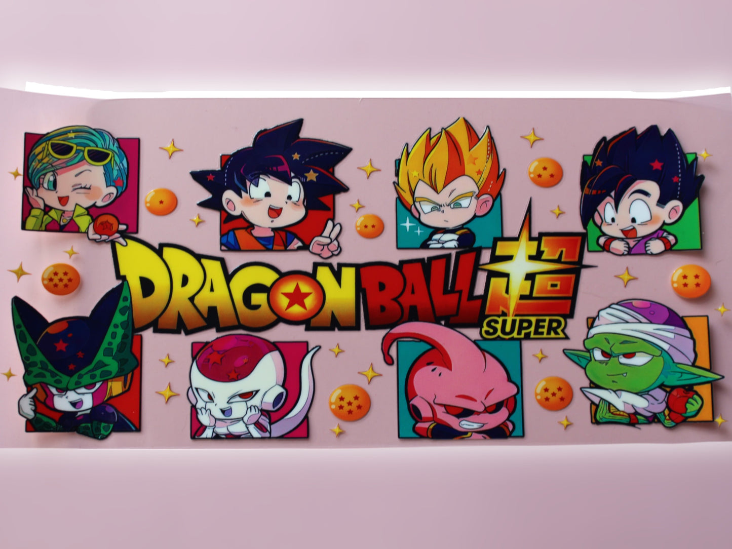 Trinkglas mit Bambus Deckel und Glasstrohhalm | Anime Trinkglas | Dragon Ball Trinkglas | Dragon Ball Z | Son Goku | Becher | 560ml | 18 uz.