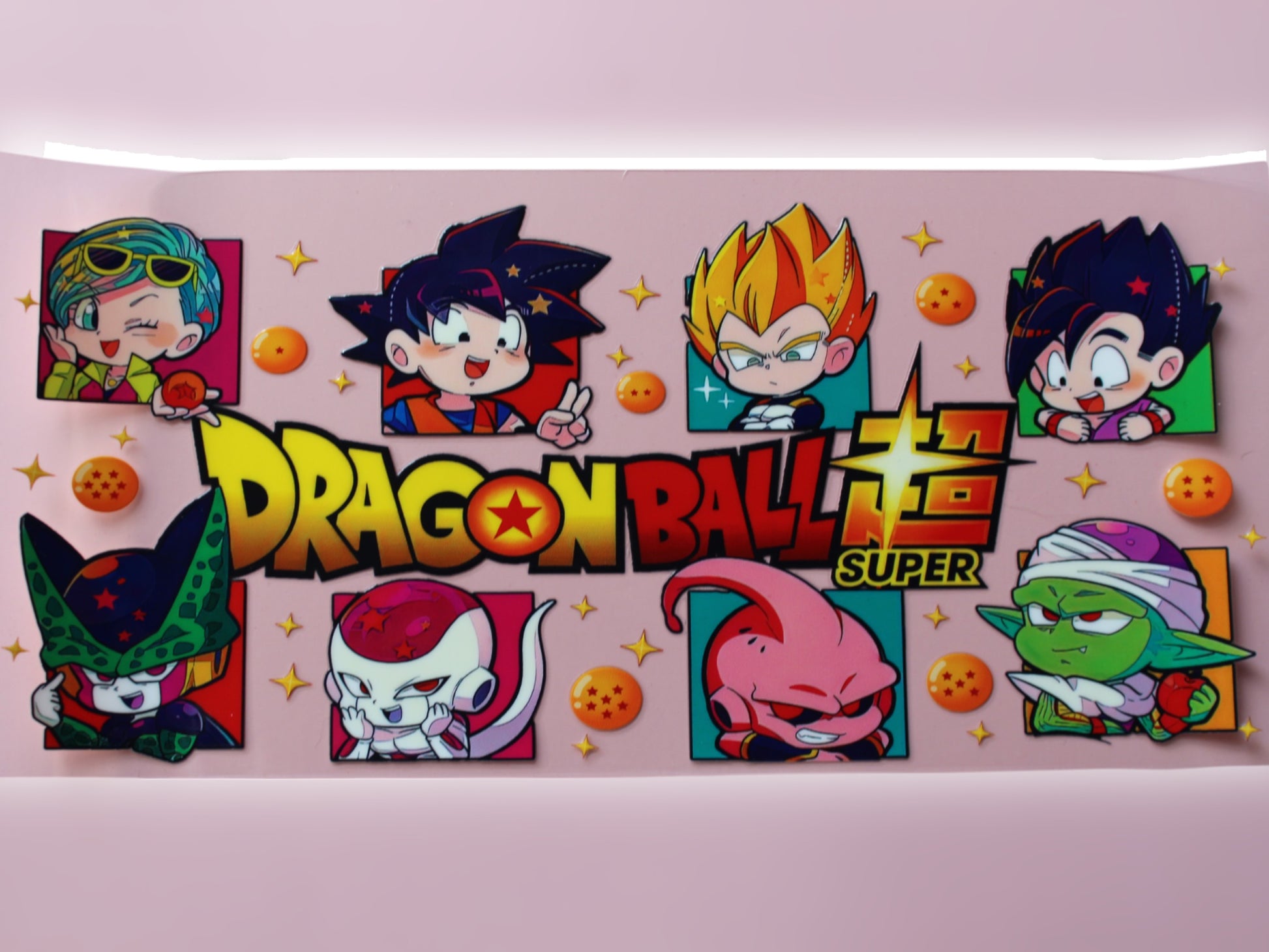 Trinkglas mit Bambus Deckel und Glasstrohhalm | Anime Trinkglas | Dragon Ball Trinkglas | Dragon Ball Z | Son Goku | Becher | 560ml | 18 uz.