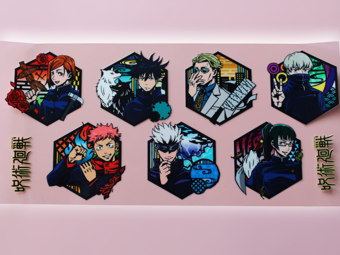 Trinkglas mit Bambus Deckel und Glasstrohhalm | Anime Trinkglas | Jujutsu Kaisen Glas | Trinkbecher | JJK | Klar | 560ml | 18 uz.| Gojo